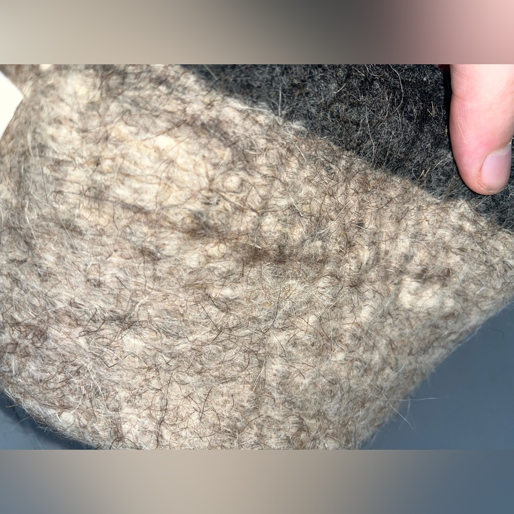 Bidk Home NWT 100% Sheep’s Wool Natural Fibers Storage Pouch 14x12cmEco-Friendly - Picture 7 of 14